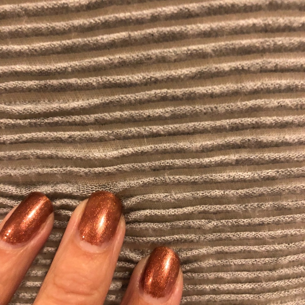 NATION Ribbed High-Low Long Sleeved Top S - Picture 3 of 6